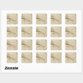 De Atlantische Oceaan Vierkante Sticker (Vel)
