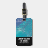 De Atlantische Oceaan voor de kust van de Bahama's Bagagelabel (Voorkant verticaal)