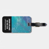 De Atlantische Oceaan voor de kust van de Bahama's Bagagelabel (Achterkant horizontaal)