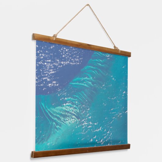 De Atlantische Oceaan voor de kust van de Bahama's Hangend Wandkleed (Gebogen)