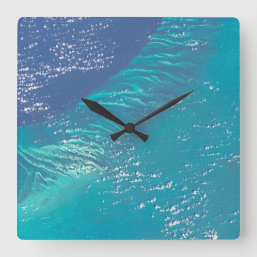 De Atlantische Oceaan voor de kust van de Bahama's Vierkante Klok (Voorkant)