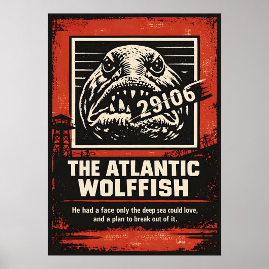 De Atlantische Zeewolf Ontsnappings Concept Kunst Poster (Voorkant)