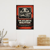 De Atlantische Zeewolf Ontsnappings Concept Kunst Poster (Keuken)