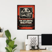 De Atlantische Zeewolf Ontsnappings Concept Kunst Poster (Thuiskantoor)