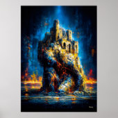 De Atlas van de Ruïne – Monumentale Expressionist Poster (Voorkant)