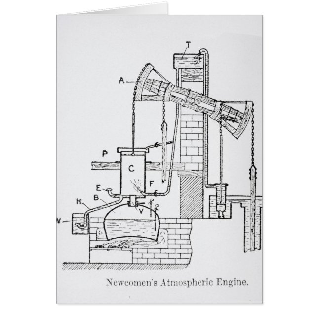 De atmosferische motor van Newcomen (Voorkant)