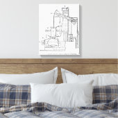 De atmosferische motor van Newcomen Canvas Afdruk (Insitu (Slaapkamer))