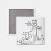 De atmosferische motor van Newcomen Magneet (Voorkant / Achterkant)