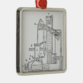 De atmosferische motor van Newcomen Metalen Ornament (Rechts)