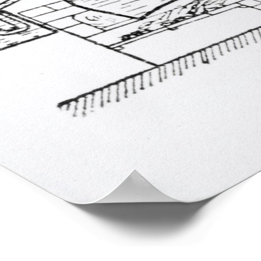 De atmosferische motor van Newcomen Poster (Hoek)