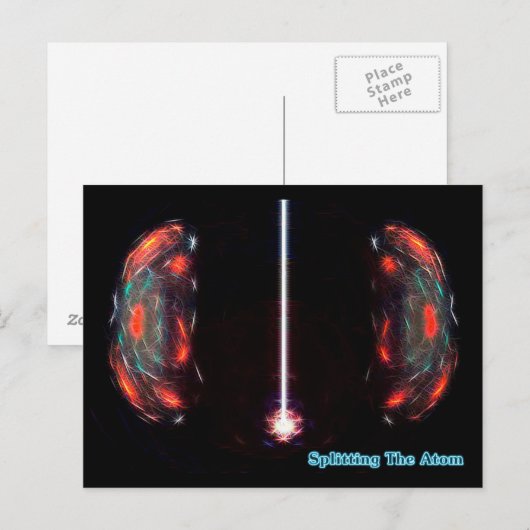 De Atom splitsen Briefkaart (Voorkant / Achterkant)