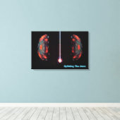 De Atom splitsen Canvas Afdruk (Insitu (Houten vloer))