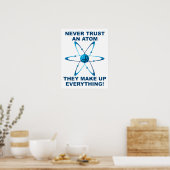 De atomen maken omhoog tot alles Grappig Poster (Keuken)