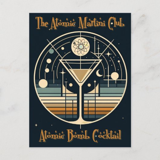 De Atomic Martini Club Atomic Bomb Cocktail Briefkaart (Voorkant)
