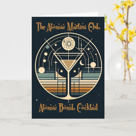 De Atomic Martini Club Atomic Bomb Cocktail Kaart (Gele Bloem)