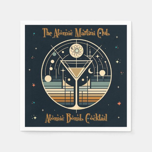 De Atomic Martini Club Atomic Bomb Cocktail Servet (Voorkant)