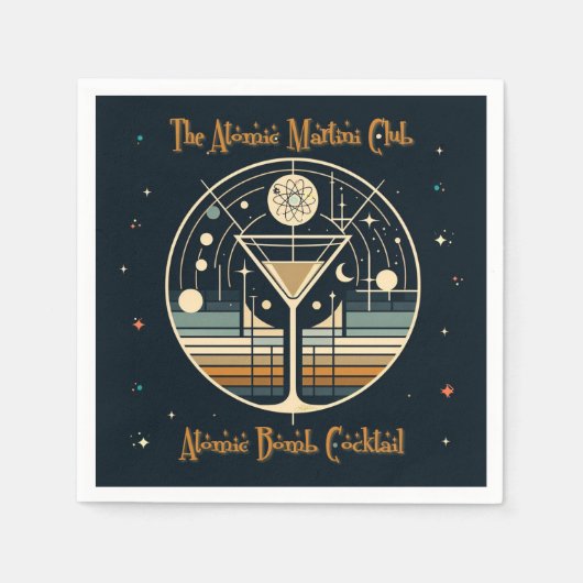 De Atomic Martini Club Atomic Bomb Cocktail Servet (Voorkant)