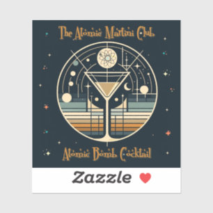De Atomic Martini Club Atomic Bomb Cocktail Sticker