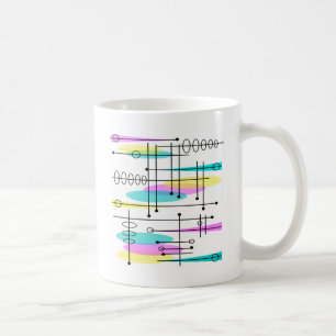 De atoom Abstracte Kleuren en het Ontwerp van de Koffiemok