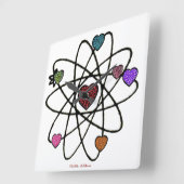 De atoom Harten van de Druk van de Luipaard van Vierkante Klok (Hoek)