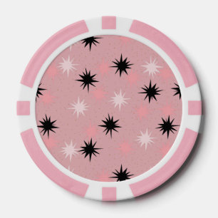 De atoom Roze Spaanders van de Pook Starbursts Poker Chips