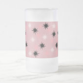 De atoom Roze Starbursts Berijpte Mok van het Glas (Center)