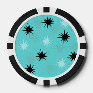 De atoom Turkooise Spaanders van de Pook Pokerchips