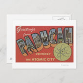 De atoomstad - Grote letterscènes Briefkaart (Voorkant / Achterkant)