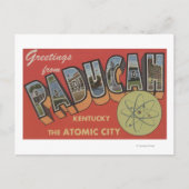 De atoomstad - Grote letterscènes Briefkaart (Voorkant)