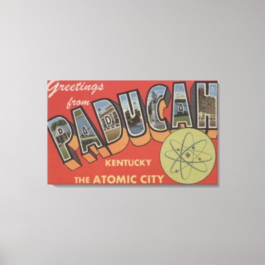 De atoomstad - Grote letterscènes Canvas Afdruk (Voorkant)