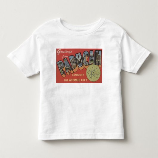 De atoomstad - Grote letterscènes Kinder Shirts (Voorkant)