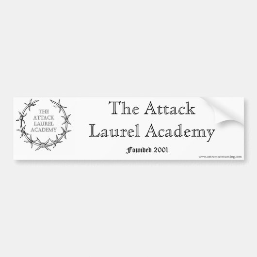 De Attack Laurel Academy Bumpersticker (Voorkant)