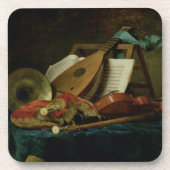 De Attributen van Muziek, 1770 (olie op canvas) Drankjes Onderzetter (Voorkant)