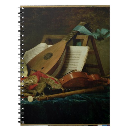 De Attributen van Muziek, 1770 (olie op canvas) Notitieboek (Voorkant)