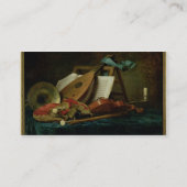De Attributen van Muziek, 1770 (olie op canvas) Visitekaartje (Achterkant)