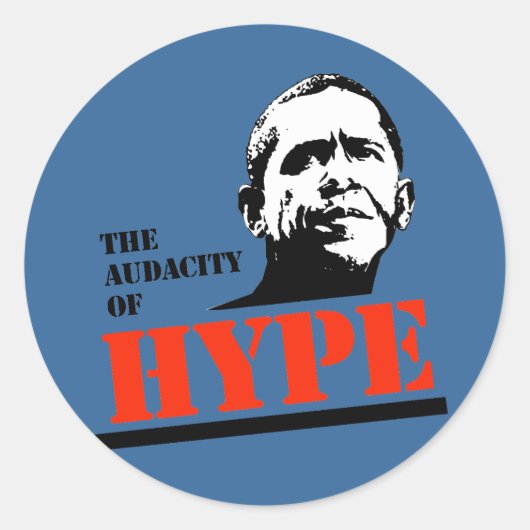 DE AUDACITEIT VAN HYPE RONDE STICKER (Voorkant)