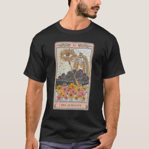 De Audacity Skeleton Tarot Kaart Aesthetische Sun  T-shirt