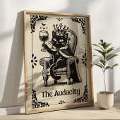 De Audacity Zwarte Kat Grappige Tarotkaart Kunst Poster