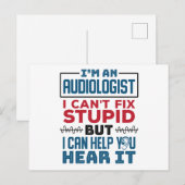 De audioloog kan niet onstuimig bevestigen helpen  briefkaart (Voorkant / Achterkant)
