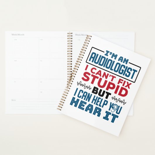 De audioloog kan niet onstuimig bevestigen helpen planner (Display)