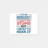 De audioloog kan niet onstuimig bevestigen helpen post-it® notes (Voorkant)