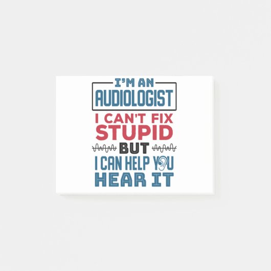 De audioloog kan niet onstuimig bevestigen helpen  post-it® notes (Voorkant)