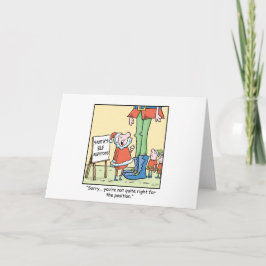 De Auditie van het Elf van de Cartoon van Kerstmis Feestdagen Kaart