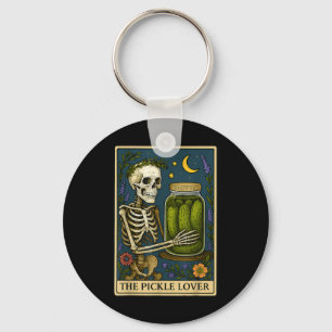 De Augurk Liefhebber Tarotkaart Vintage Skelet Tar Sleutelhanger