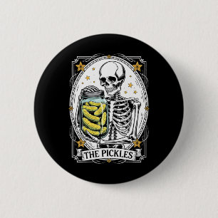 De augurken Tarot Kaart Skeleton Canning Seizoen G Ronde Button 5,7 Cm