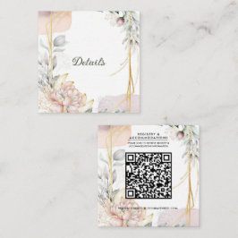 De Aureate Frame Bloemrijke Bruiloft Details Vierkante Visitekaartje