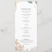 De Aureate Frame Bloemrijke Huwelijksdecoratie Menu (Achterkant)