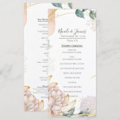 De Aureate Frame Bloemrijke Huwelijksdecoratie Menu (Voorkant / Achterkant)