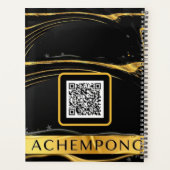 De Auric Cascade: Vloeibaar Goud Stroom Achempong Planner (Achterkant)