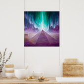 De aurora en de energie van de Cydonipiramide Poster (Keuken)